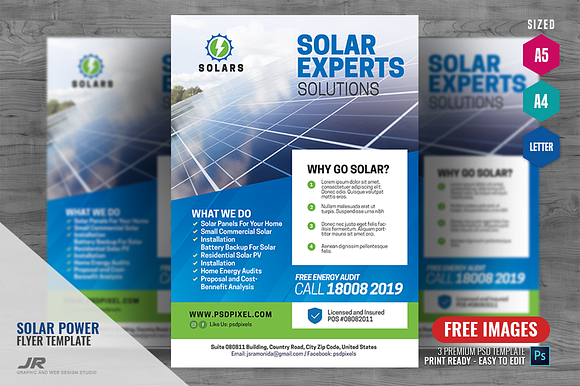 Solar Solutions Flyer in Flyer Templates - product preview 4