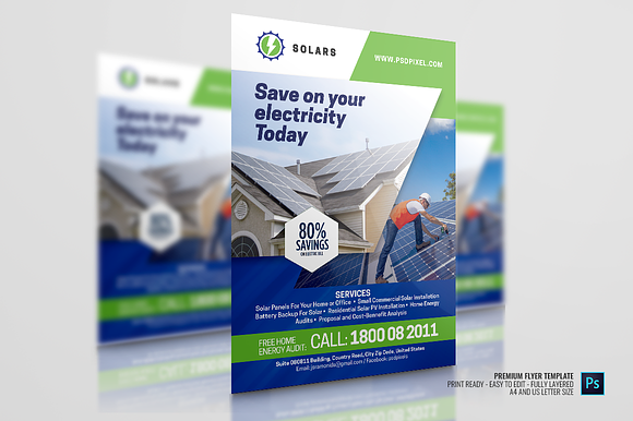 Solar Power Flyer in Flyer Templates - product preview 2