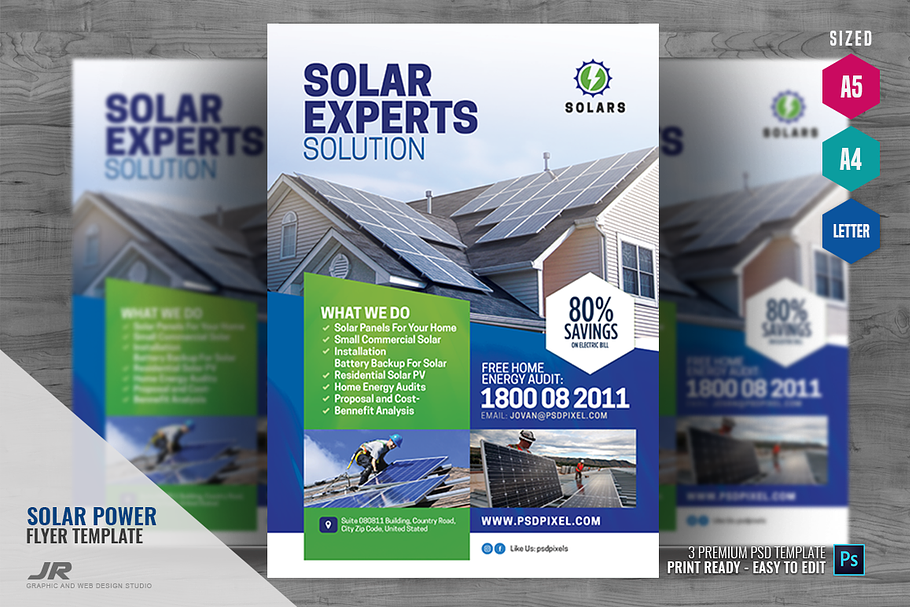 Solar Company Flyer in Flyer Templates - product preview 8