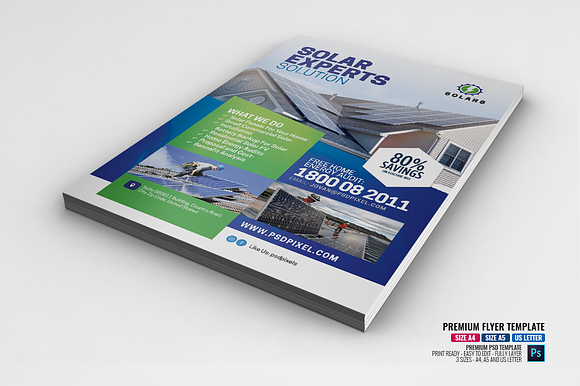 Solar Company Flyer in Flyer Templates - product preview 1