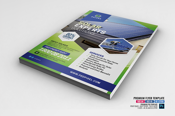 Solar Power Experts Flyer in Flyer Templates - product preview 1