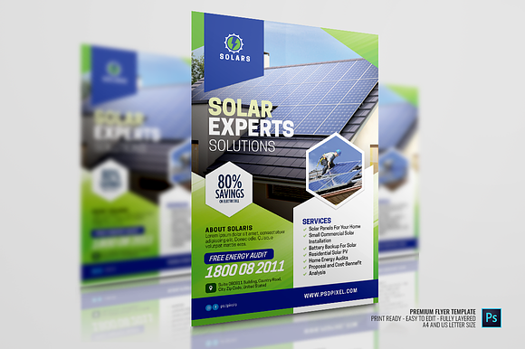 Solar Power Experts Flyer in Flyer Templates - product preview 2