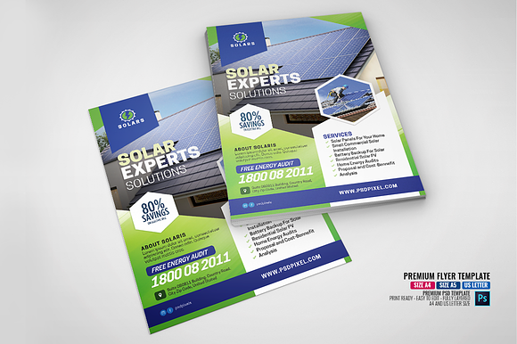 Solar Power Experts Flyer in Flyer Templates - product preview 3