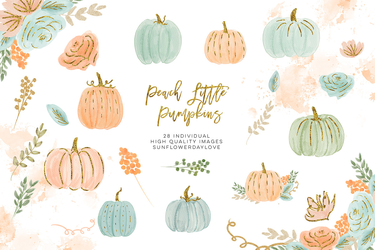 Pumpkin Fall Autumn clip art,leaf in Illustrations - product preview 8