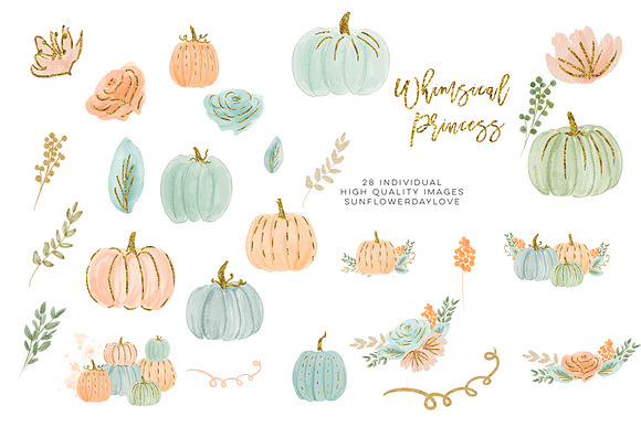 Pumpkin Fall Autumn clip art,leaf in Illustrations - product preview 1