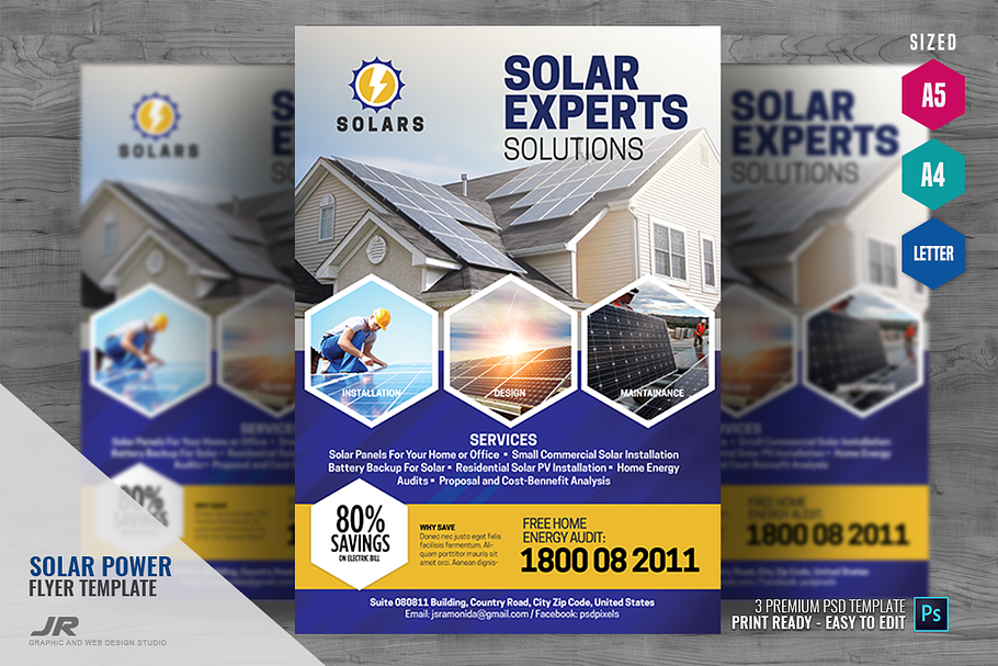 Solar Energy Services Flyer in Flyer Templates - product preview 8