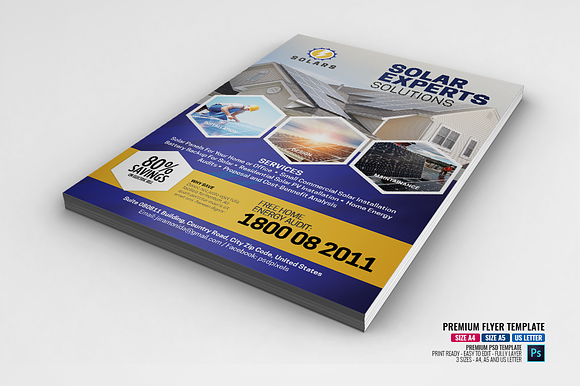 Solar Energy Services Flyer in Flyer Templates - product preview 1