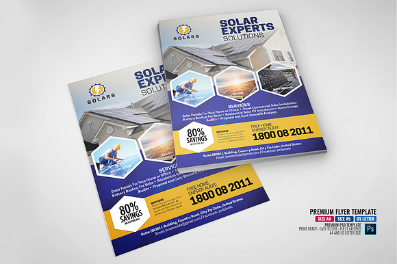 Solar Energy Services Flyer in Flyer Templates - product preview 3