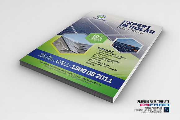 Solar Installation Flyer in Flyer Templates - product preview 1