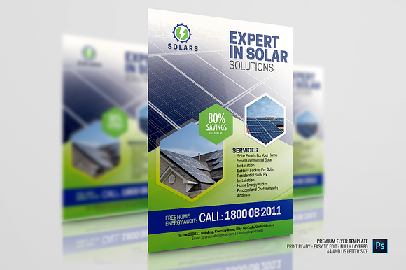 Solar Installation Flyer in Flyer Templates - product preview 2