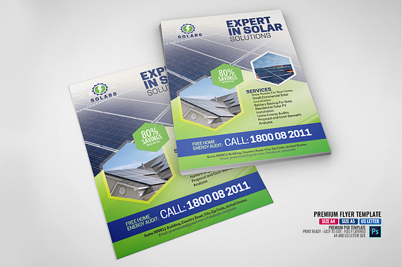 Solar Installation Flyer in Flyer Templates - product preview 3
