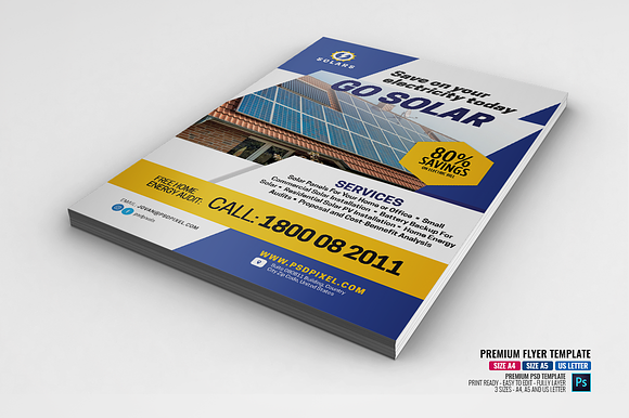 Solar Power Promotional Flyer in Flyer Templates - product preview 1