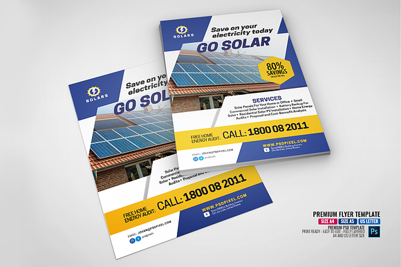 Solar Power Promotional Flyer in Flyer Templates - product preview 2