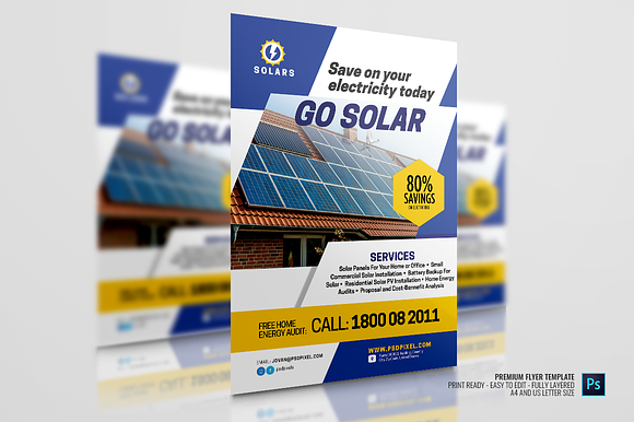 Solar Power Promotional Flyer in Flyer Templates - product preview 3