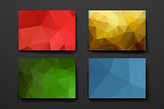 Template with polygonal backgrounds