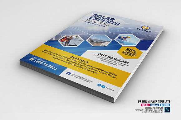 Solar Energy Promotional Flyer in Flyer Templates - product preview 1
