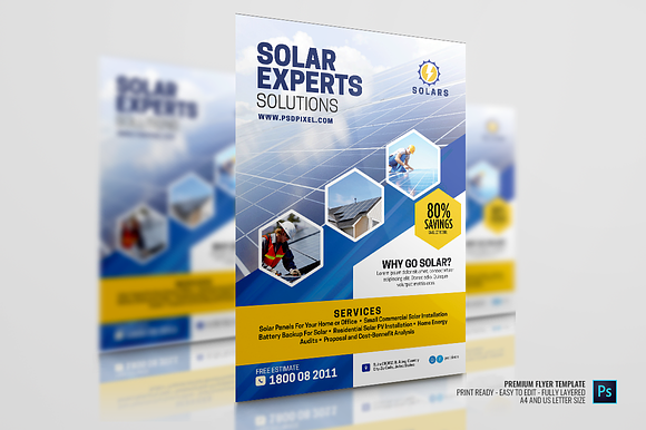 Solar Energy Promotional Flyer in Flyer Templates - product preview 2