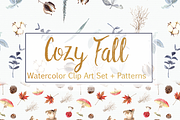 Watercolor Cozy Fall Clip Art