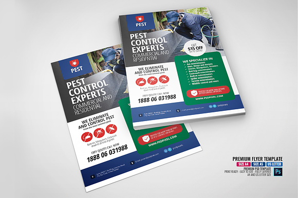 Pest Control Flyer in Flyer Templates - product preview 3