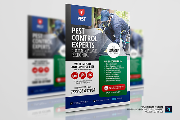 Pest Control Flyer in Flyer Templates - product preview 4