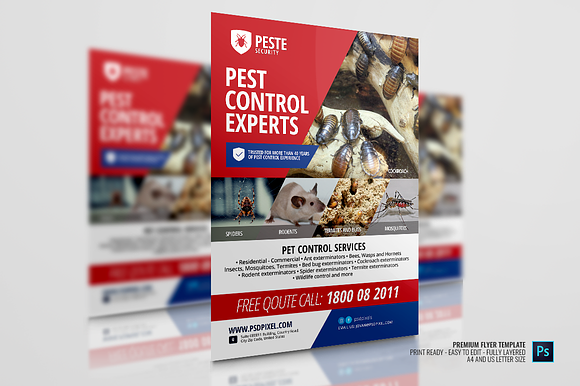 Pest Advertisement Flyer in Flyer Templates - product preview 1