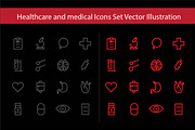 Healthcare and medical Icons Set