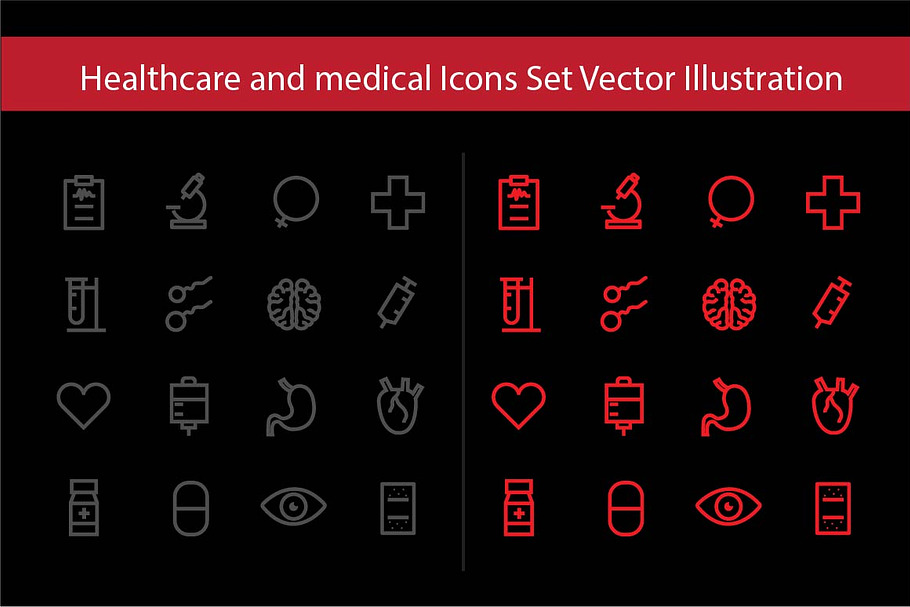 Healthcare and medical Icons Set in Icons - product preview 8