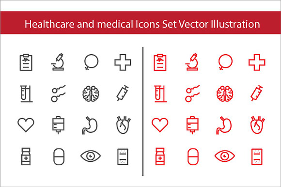 Healthcare and medical Icons Set in Icons - product preview 1