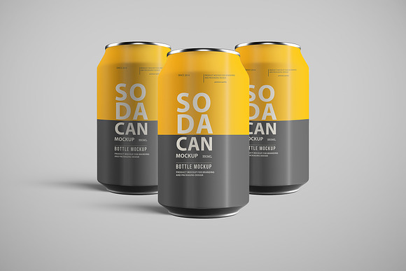 Soda Can Mockup Pack in Product Mockups - product preview 3
