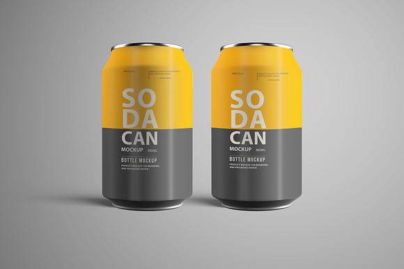Soda Can Mockup Pack in Product Mockups - product preview 4