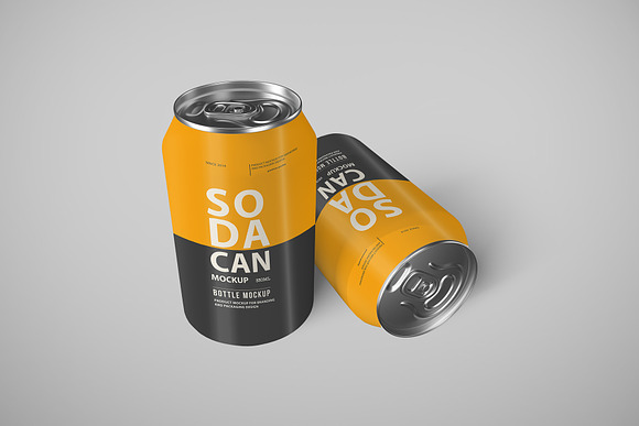 Soda Can Mockup Pack in Product Mockups - product preview 5