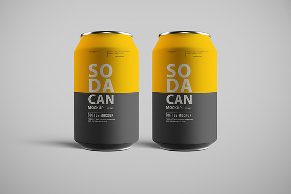 Soda Can Mockup Pack in Product Mockups - product preview 11