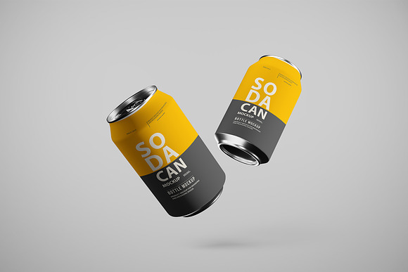 Soda Can Mockup Pack in Product Mockups - product preview 12