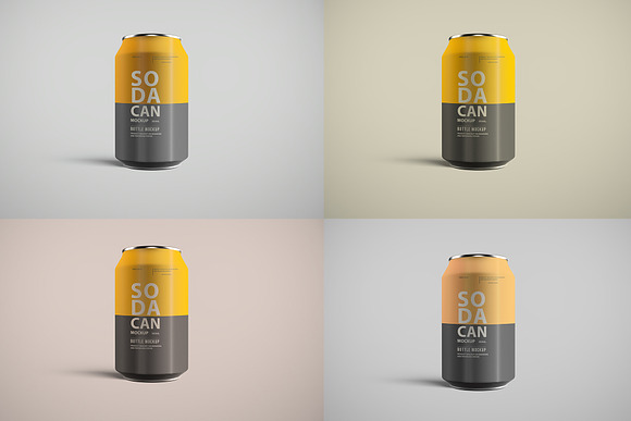 Soda Can Mockup Pack in Product Mockups - product preview 13