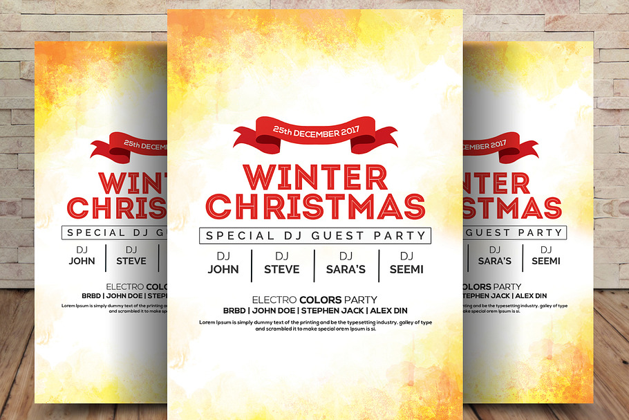 Winter Christmas Party Flyer