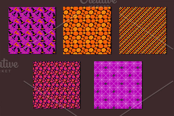 Halloween digital patterns in Patterns - product preview 1
