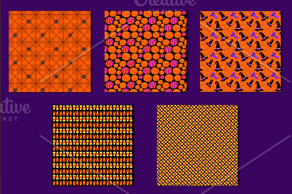 Halloween digital patterns in Patterns - product preview 2