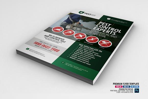 Pest Control Promotional Flyer in Flyer Templates - product preview 1