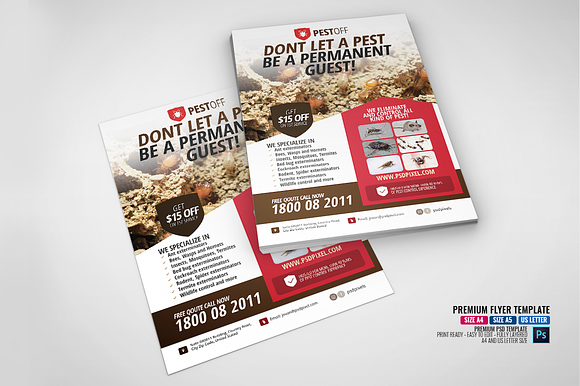 Pest and Insect Control Flyer in Flyer Templates - product preview 3