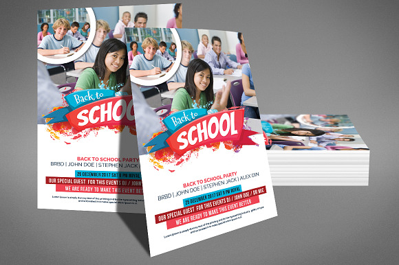 Back to School Flyer Psd Templates in Flyer Templates - product preview 3