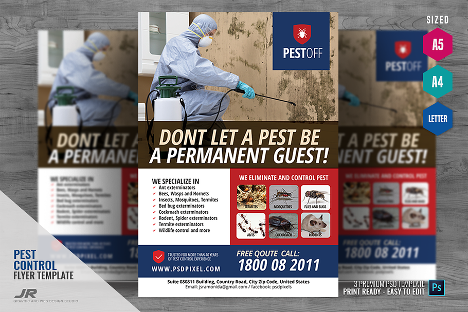 Commercial Pest Control Flyer in Flyer Templates - product preview 8