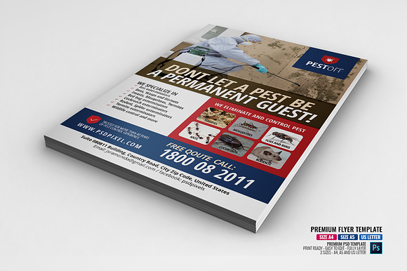 Commercial Pest Control Flyer in Flyer Templates - product preview 1