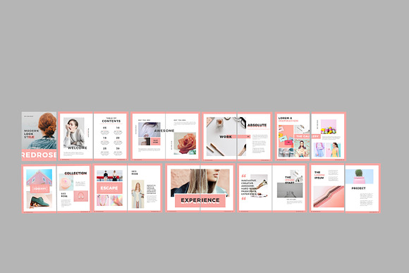 Redrose Pastel - Lookbook in Brochure Templates - product preview 5