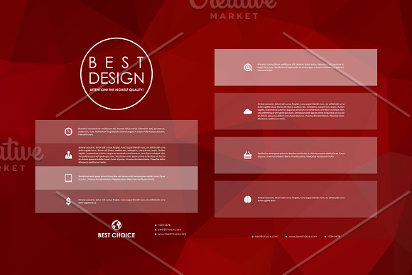 Set of awesome brocures. Best design in Brochure Templates - product preview 3