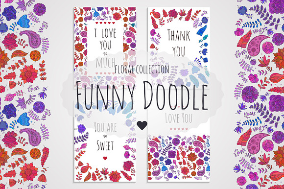 Funny Doodle. Floral collection in Patterns - product preview 2