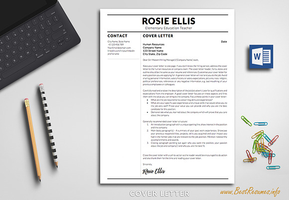 Modern Resume Template Word in Resume Templates - product preview 3