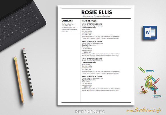 Modern Resume Template Word in Resume Templates - product preview 4