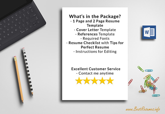 Modern Resume Template Word in Resume Templates - product preview 5