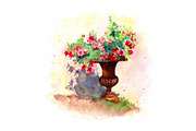 Street flower vase
