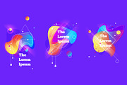 Abstract Vector Banners with Flowing